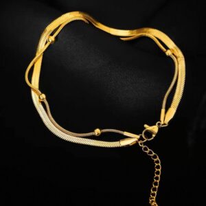 gold-tone snake chain bracelet