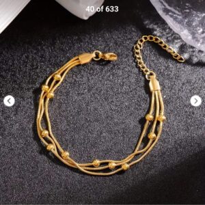 Textured Black & Gold Bracelet